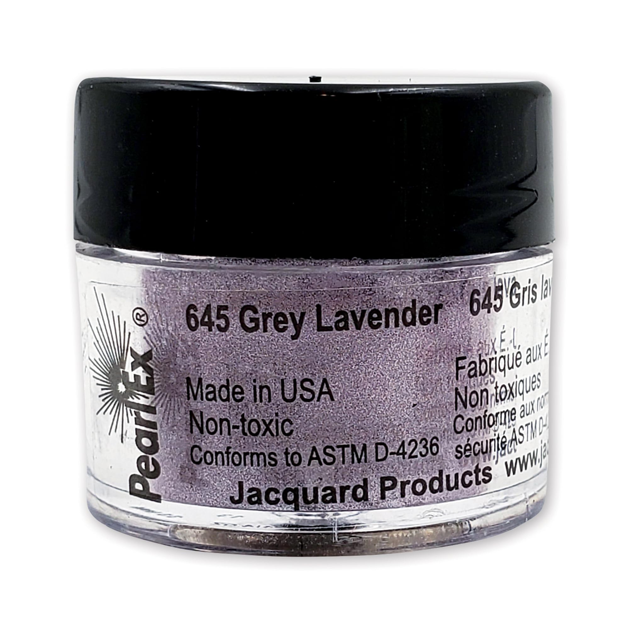Jacquard Pearl Ex Pigment Powder 3 Grams Grey Lavender - Loose Mica Powder for Epoxy Resin, Watercolors, Calligraphy Ink & Clay - Epoxy Pigment Powder - Epoxy Resin Color
