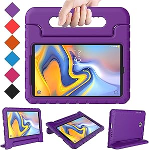 BMOUO Kids Case for Samsung Galaxy Tab A 8.0 2018 SM-T387, Shockproof Light Weight Protective Handle Stand Kids Case for Galaxy Tab A 8.0 Inch 2018 Release SM-T387 - Purple