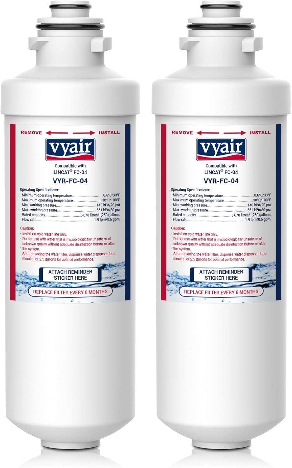 Vyair VYRFC04 Water Boiler Filter Compatible Replacement for Lincat