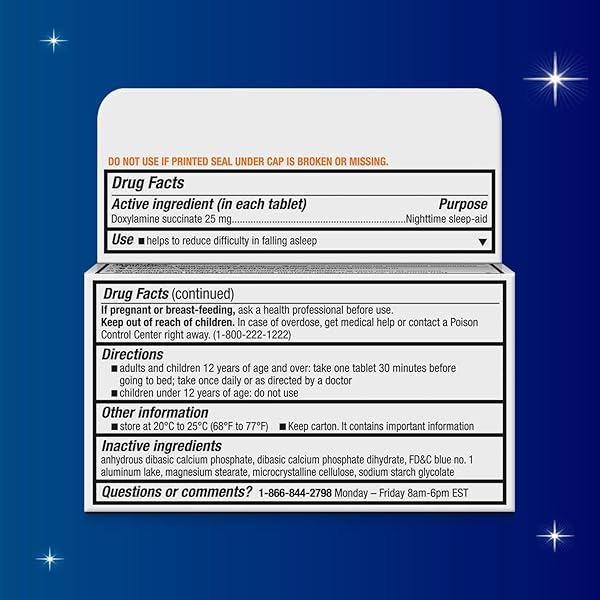 UNISOM SLEEPTABS, NIGHTTIME SLEEP-AID, DOXYLAMINE SUCCINATE, 80 TABLETS