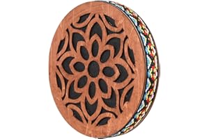SIUKE 8-inch/12-inch Ocean Drum Ethnic Percussion Instrument Onomatopoeic Music Portable Hand Drum Instrument Sound Therapy R