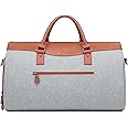 Garment Duffle Bags For Travel, Convertible Carry On Garment Bag With Shoulder Strap, Shoes Compartment Carry on Mens Garment Bag For Suits, 2 in 1 Suit Bags For Men Travel
