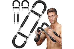 Holifada Twister Arm Trainer,40-100lb Adjustable Chest Workout Device,Portable Power Twister Bar,Twist Arm Trainer,Forearm Strengthener Exerciser Spring Resistance for Home Fitness