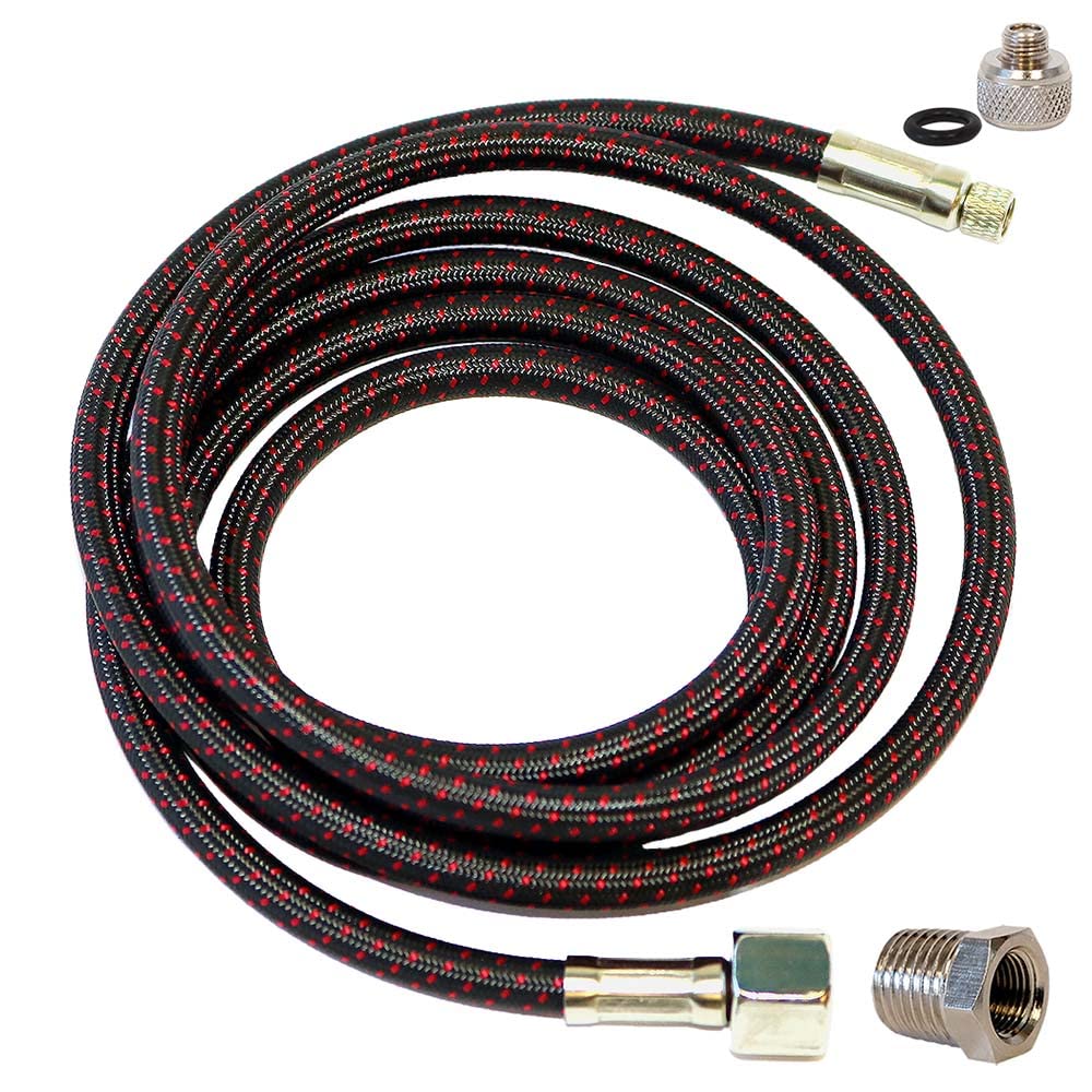 Paasche A-1/8-10-AD 1/8" BSP, Black, 10' Hose Adapter