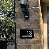EDSG House Numbers Plaques 195mm x 130mm Composite Aluminium Black view 3