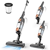 Vazone R6X Corded Stick Vacuum Cleaners for Home, 20Kpa Powerful Suction Stick Vacuum with 16Ft Cord, 2 in 1 Lightweight Handheld Vacuum Cleaner for Hardwood Floor Pet Hair