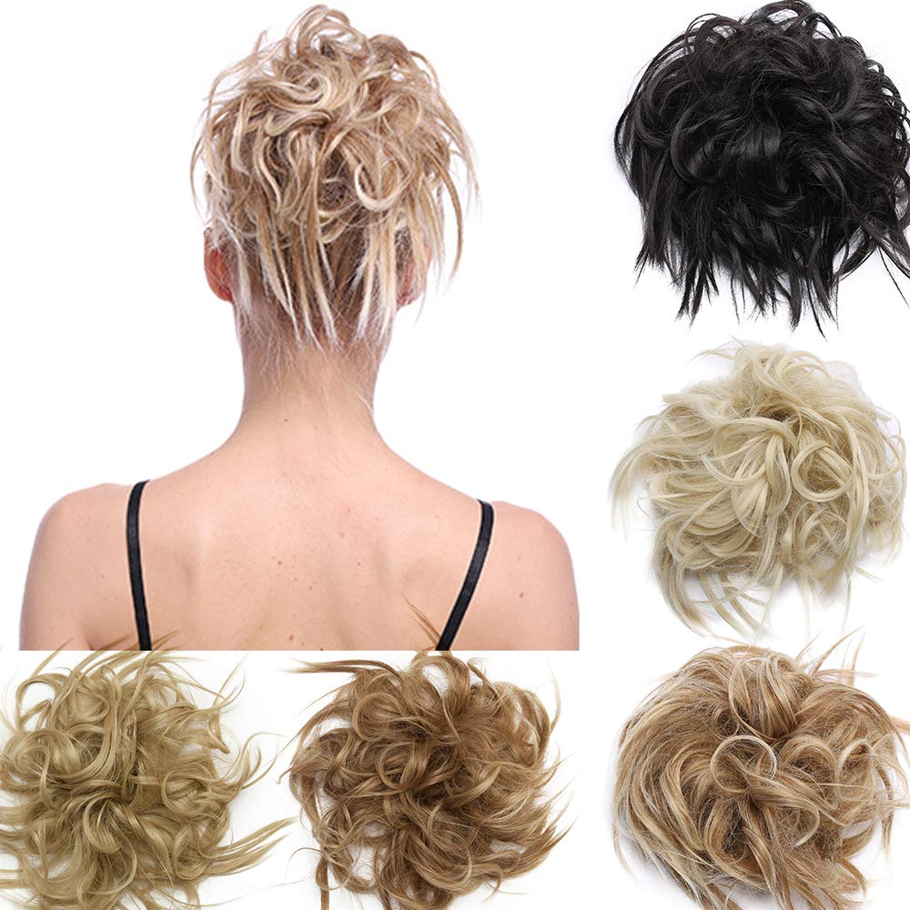 Amazon Com Tousled Updo Ponytail Hair Extensions Fluffy Messy
