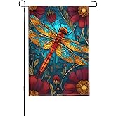 Dragonfly Garden Flag 12x18 Inch Double Sided Outdoor Flag Decorations Burlap Yard Flag For Holiday Outside Home
