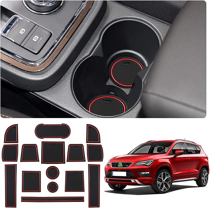 YEE PIN SEAT Ateca SUV 2017+ Rubber Mats Accessories Interior NonSlip Mats for Centre Console