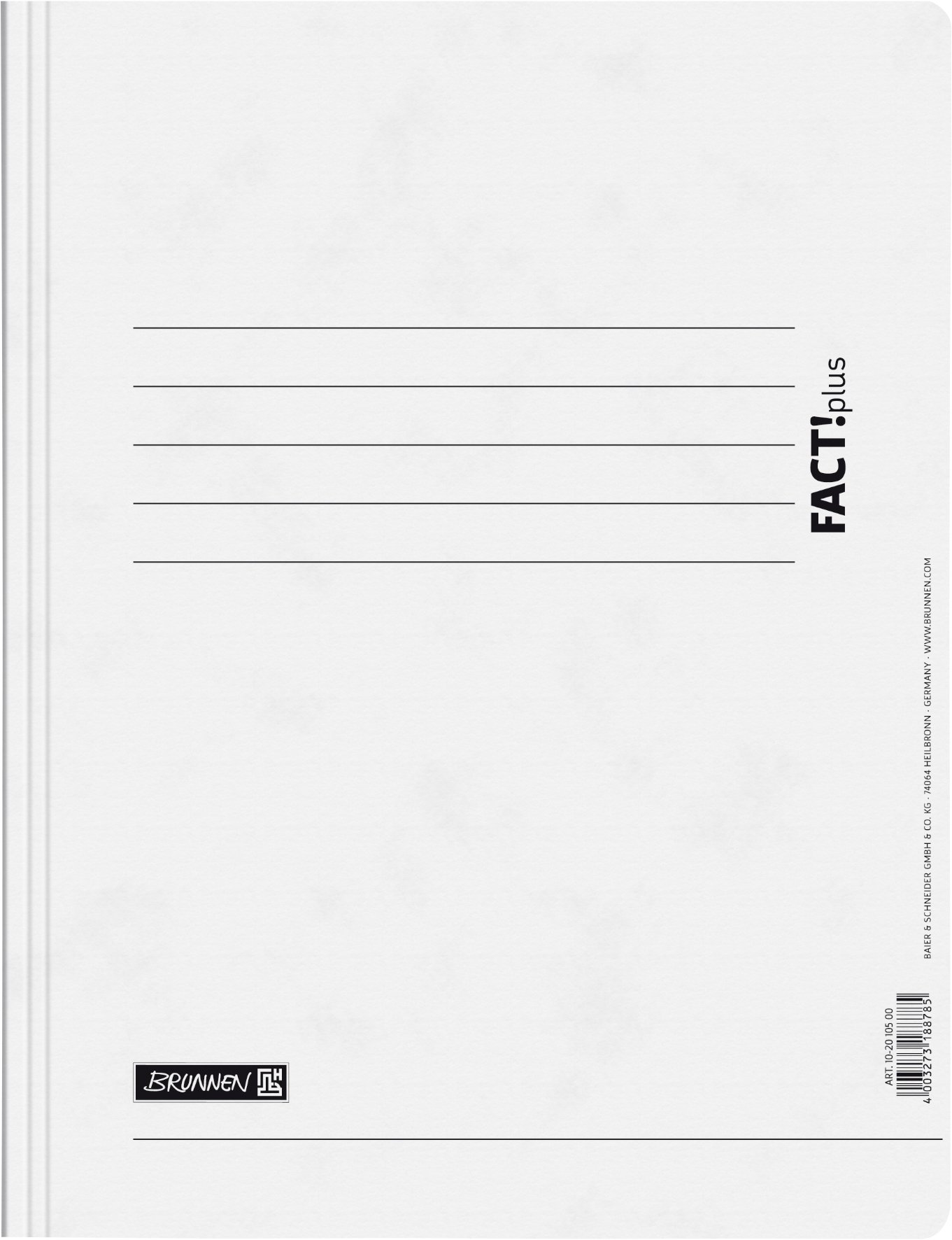 Baier & Schneider 102010500 A4 Spiral Binders High Quality Pressboard 375g/m 0.4mm Thick White (Pack of 25)