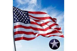 Jetlifee American Flag 2.5x4 Ft Embroidered Stars, Sewn Stripes, Brass Grommets US Flag Decorations, Outdoors Indoors USA Flags Polyester 2.5 x 4 Foot