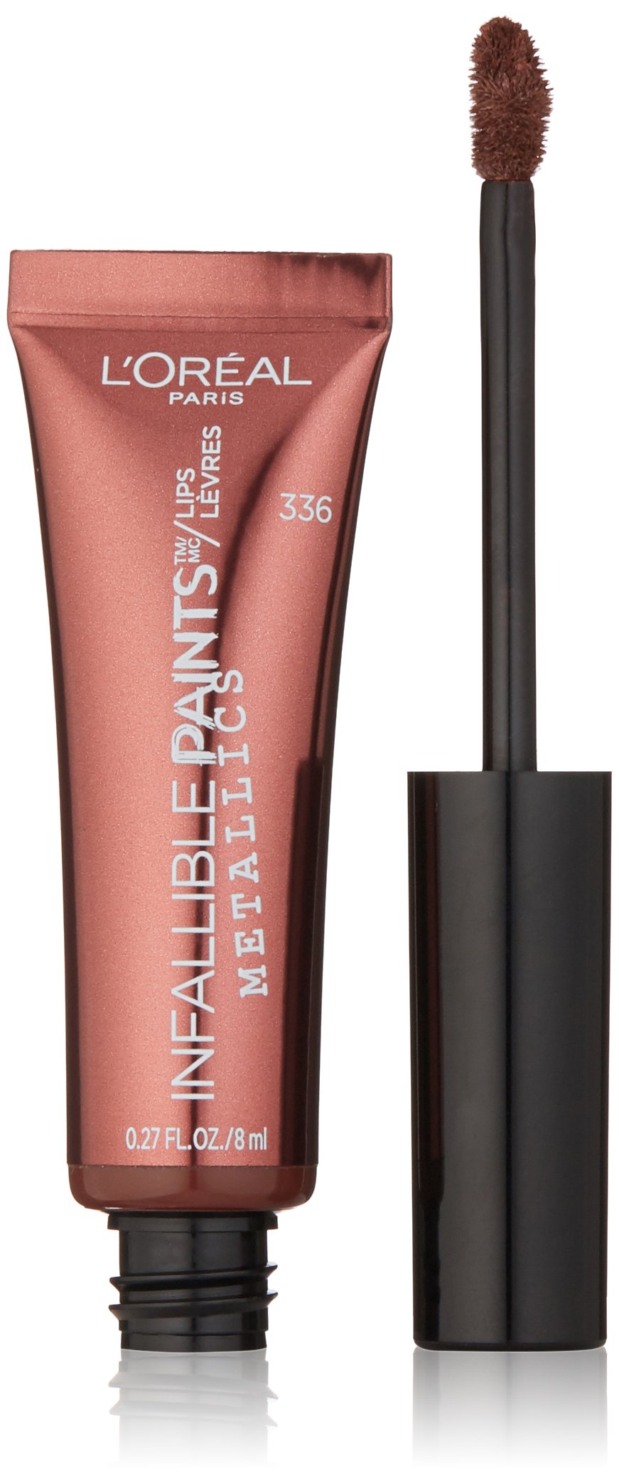 L'Oréal Lip Paint Metallic – Flüssiger Lippenstift Mit Glanzeffekt In Farbe 306 Lolita Für Schillernde Party-Looks