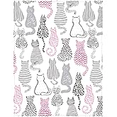 58 x 80 Inch Cute Cat Print Super Soft Throw Blanket for Bed Couch Sofa Lightweight Travelling Camping Throw Size for Kids Adult All Season