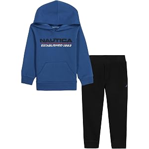 Nautica Boys' 2-piece Sweatsuit Set, Fleece Hoodie Sweatshirt and Sweatpants
