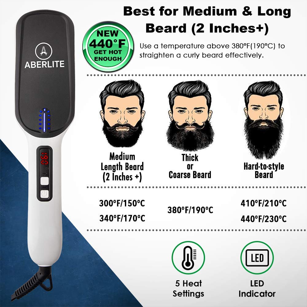 Amazon Com Upgraded Aberlite Max Beard Straightener For Men
