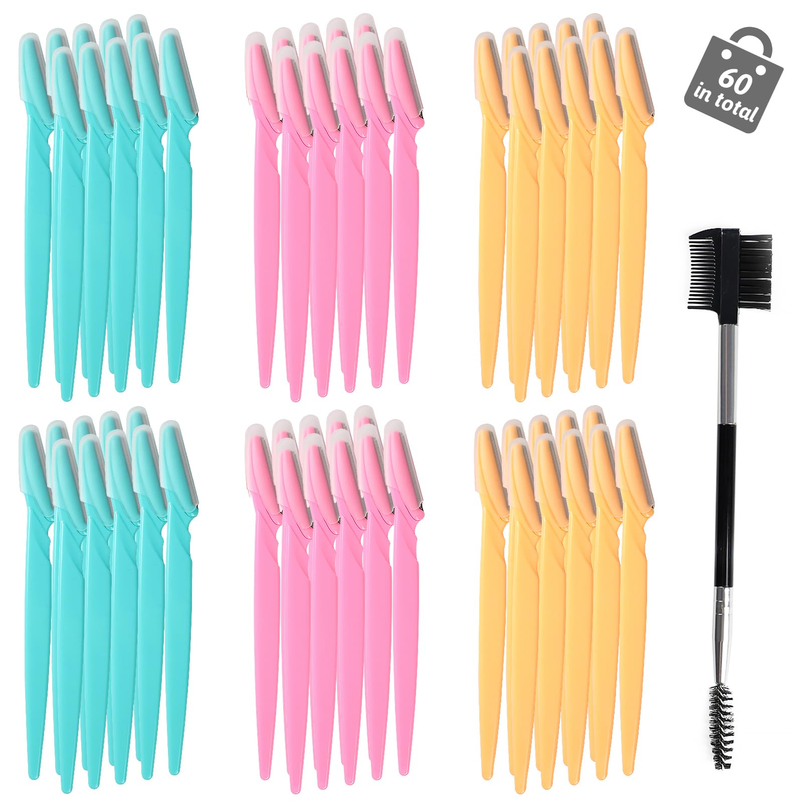 Face Razors Eyebrow Razor Face Shavers for Women 60pcs Dermaplaning Blades for Face Facial Razors for Women Eyebrow Shaver