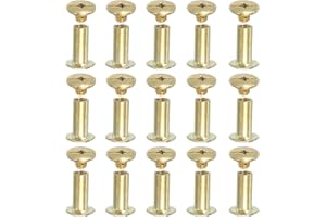 YELARXI Chicago Screws, Leather Rivets, Screw Rivets Phillips Binding Post - Fitting for (Leather Crafts - Belt - Bag - Bookb