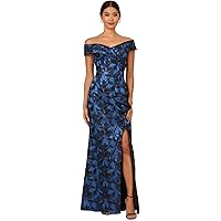open lace back dress Adrianna Papell Womens One Shoulder Jacquard Dress, Blue/Gold, 4 :  Amazon.ca: Clothing, Shoes & Accessories