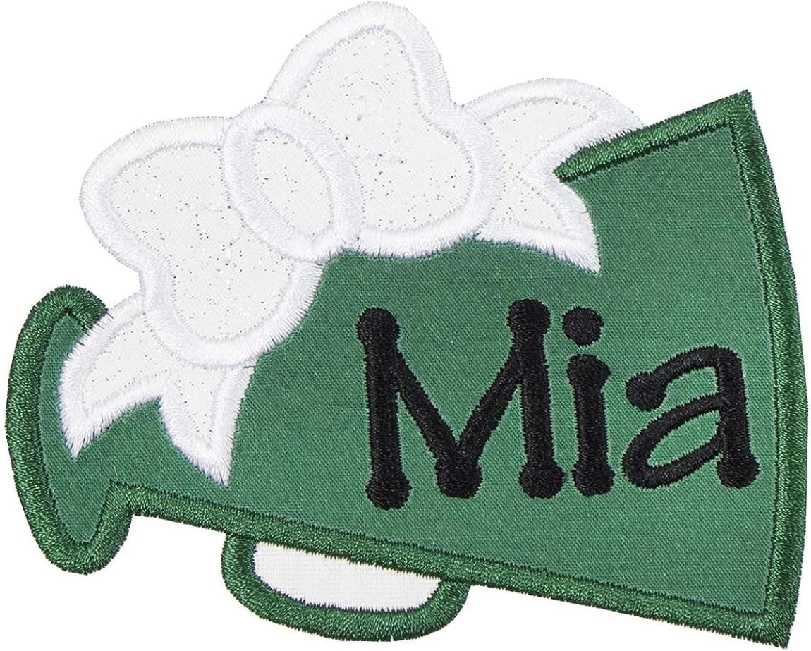 Mixed Media - Megaphone Football Monogram Patch your choice of sew on or iron on patch