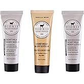 Dionis Goat Milk Vanilla Bean Lotion, Body Lotion with Retinol, and Body Serum with Collagen Hydration Kit
