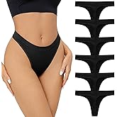 SHARICCA Seamless Thongs for Women Sexy Breathable No Show Thong Underwear Women Multiple Pack