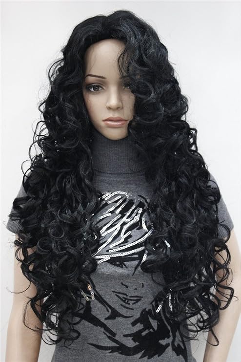 Buy Smart Hairs Synthetic Women S Long Curly Black Hair Wigs Size