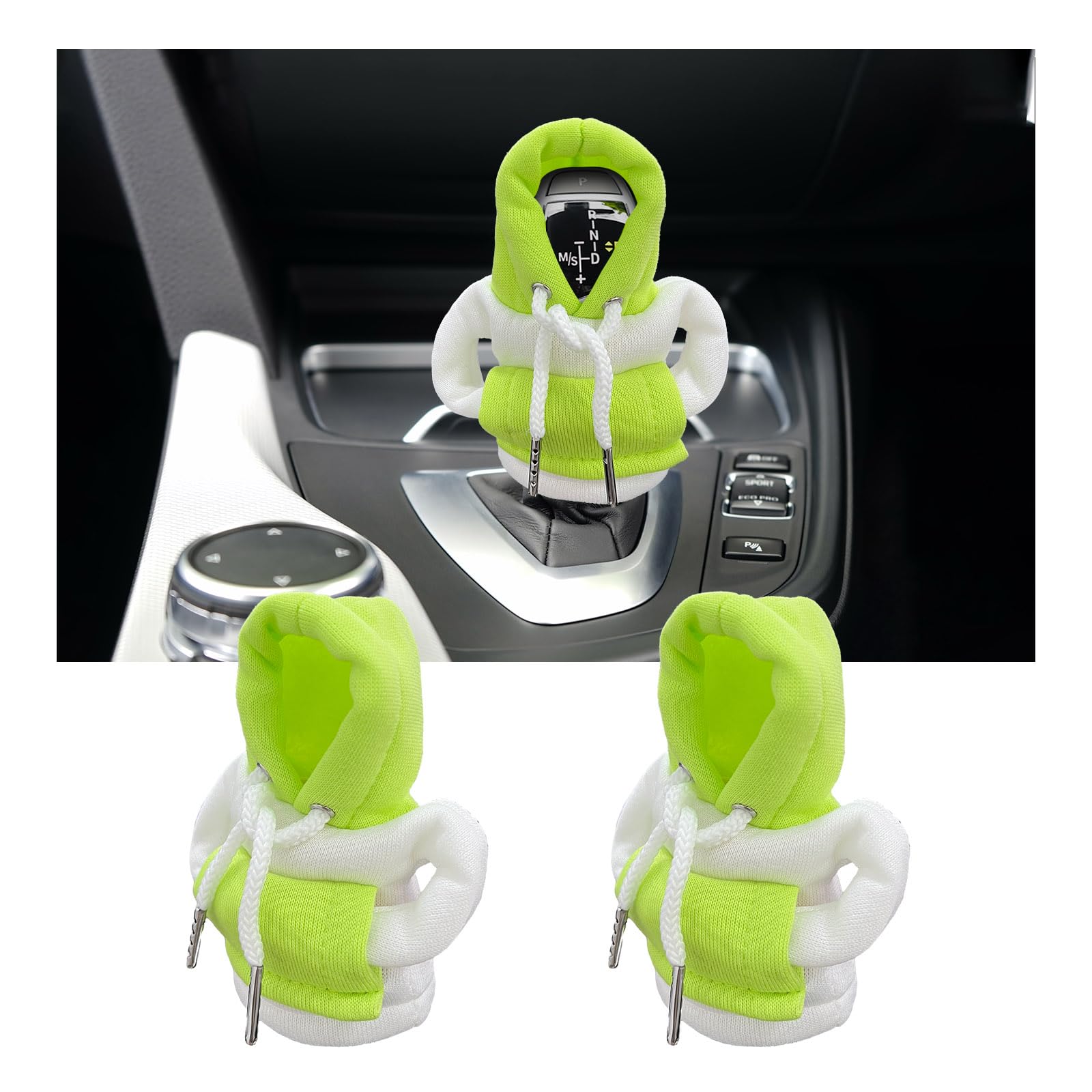Ohleats Car Gear Shift Hoodie, Mini Funny Fashionable Automotive Gear Shifter Cover, Winter Warm Car Shift Knob Sweater Protector, Universal Interior - View #10