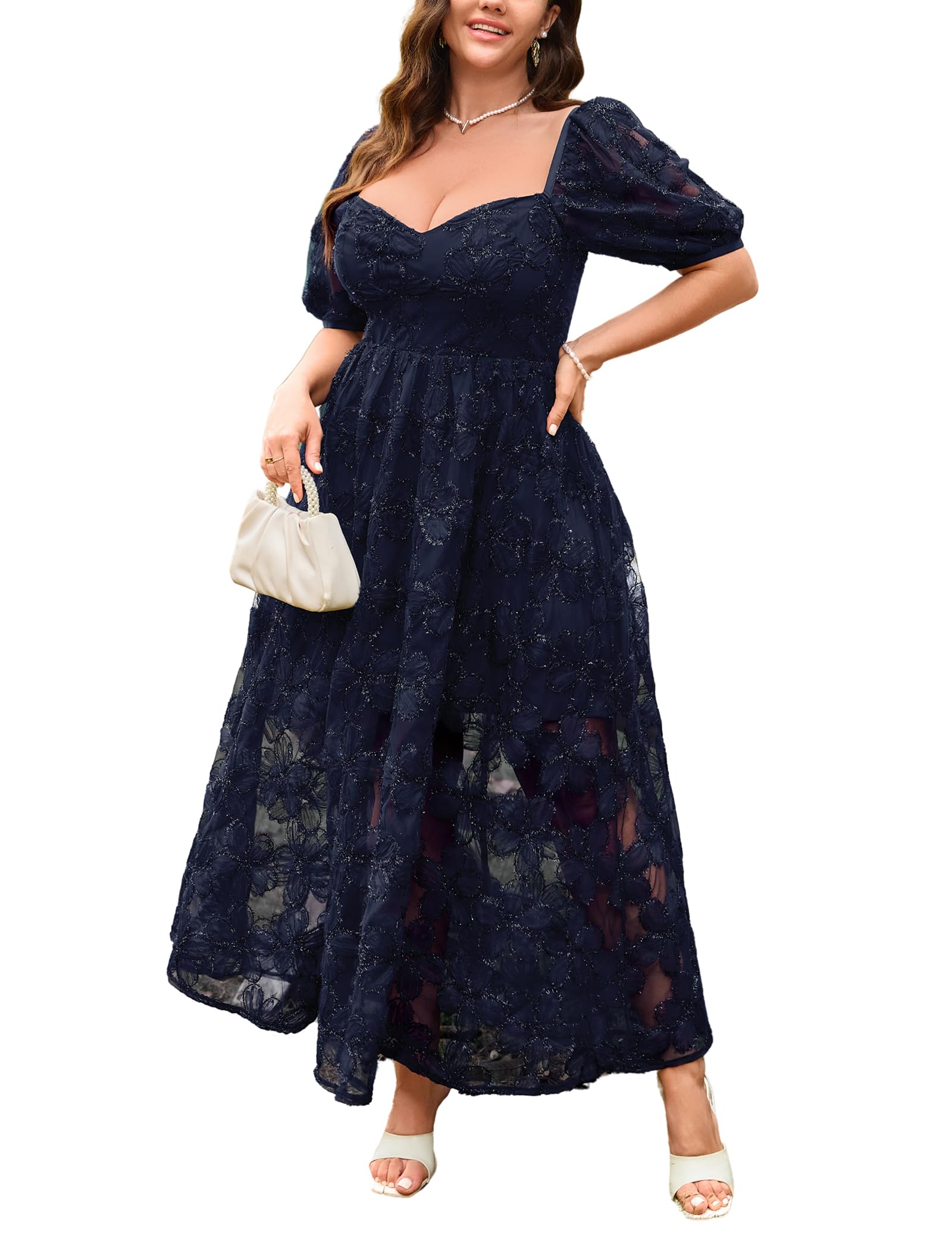 beaded evening dress Mauve Fully Long Couture Formal Size:US16+ RESTOCKED2.18.22 Plus Size White A