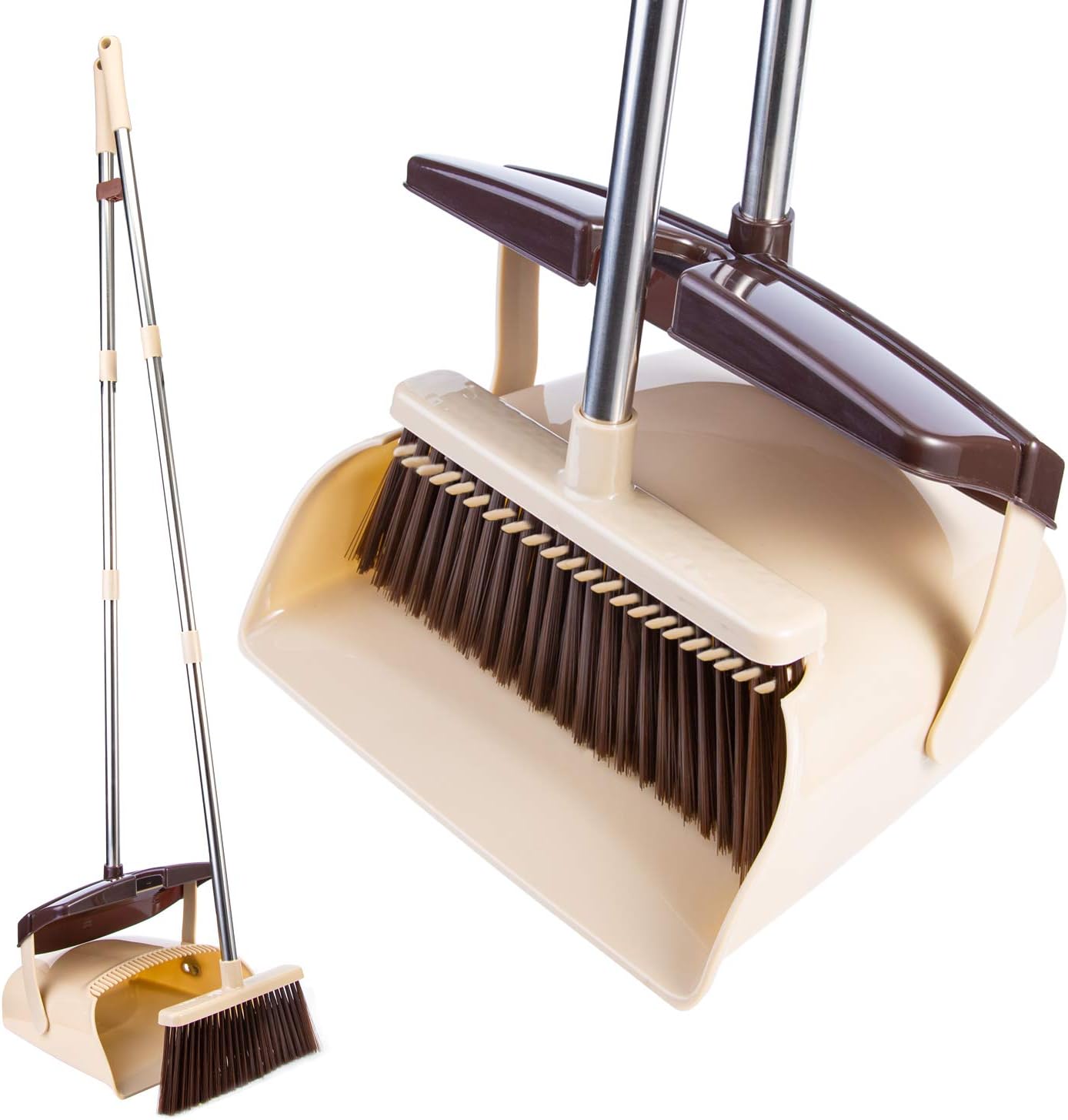 Broom and Dustpan Set with Lid Outdoor Or Indoor Dust Pan 3