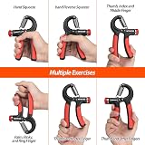 NIYIKOW Hand Grip Strengthener Adjustable 22-132 Lbs Orange 1 Pack view 3