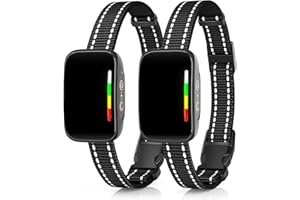 KIULUTA 2 Pack Rechargeable Dog Bark Collar for Large Medium Small Dogs Training Collar for Dogs with 4 Adjustable Sensitivity Dog Barking Control Devices Dog Shock Collar with Beep Vibration