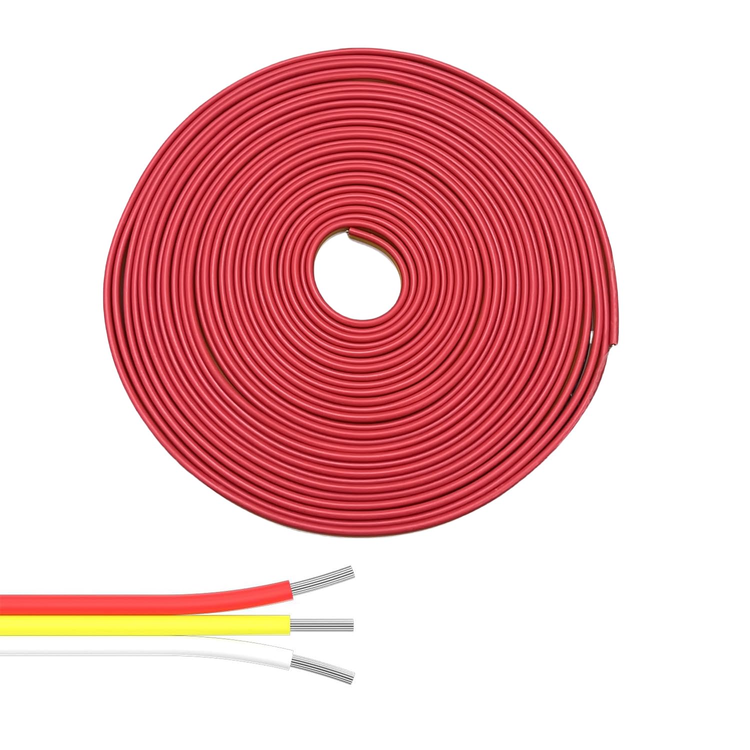 32.8ft/10M 3-pin Extension Cable Wire Cord,22AWG 3-pin Wire Cord for COB SMD 2835 5050 12v 24v Tape Lights Single Color LED Strip Lights