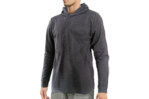 USKOY Mens Casual Hoodies Cotton Hooded Shirts Pullover Sweatshirts Comfy Long Sleeve Fitted