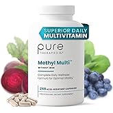 Methyl Multi Without Iron, Multivitamin, 240 Capsules | Daily Multivitamin with Vitamin C, B12, A, Methyl B12 &amp; Methylfolate, For Men &amp; Women, Made in USA, 60 Servings