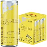 Red Bull Energy Drink, Sudachi Lime, Summer Edition | contains caffeine, taurine, B-vitamins, sugar, and water, 8.4 fl oz, pack of 4 cans