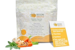 ECCO BELLA Boon Broth - 14-Day Gut Reset Kit with 30 Recipe Guide - Plant-Based Soup Powder with 72 Trace Minerals - Supports Bones, Joints, & Skin - Vegan-Friendly, Quick & Easy - 5 Bags (4 oz Each)