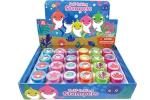 TINYMILLS 24 Pcs Shark Family Stampers for Kids
