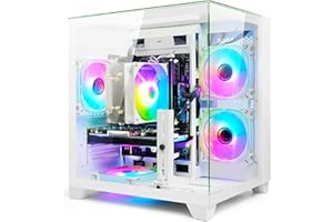 LXZ Gaming PC Desktop Ryzen 7 8700F | 32GB DDR5 RAM | GeForce RTX 5060 8GB | High-Performance Gaming & Design Computer, White Tower PC