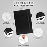 Clever Fox Address Book PU Leather with Alphabetical Tabs Medium 13.5 x 19 cm view 2