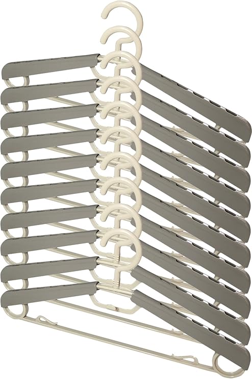 Amazon Co Jp Kuentai スライドハンガー 10本 40cm 60cm ブラウン 木製 洗濯 収納 せんたく用 軽量 ズボン スーツ ホーム キッチン