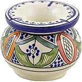 Moroccan Ceramic Ashtrays Hand Made Smokeless With Vivid Colors Patio Indoor Outdoor Decor