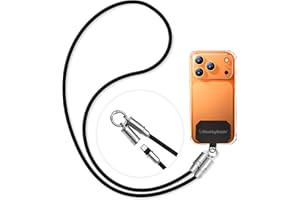 chubbycable Crossbody Strap for iPhone 17 Series 240W USB-C Phone Lanyard Charging Cable with Anti-Theft Lock, Wrist/Neck Strap Fast Charge & Data Transfer,Black,3.94FT