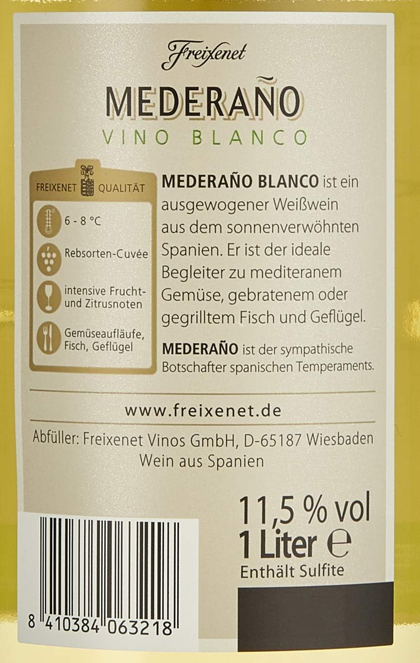 Mederano Blanco Wein 1 Cuvee Wein Aus Spanien Halbtrocken Spanische Rebsorten 6 X 1l Amazon De Bier Wein Spirituosen