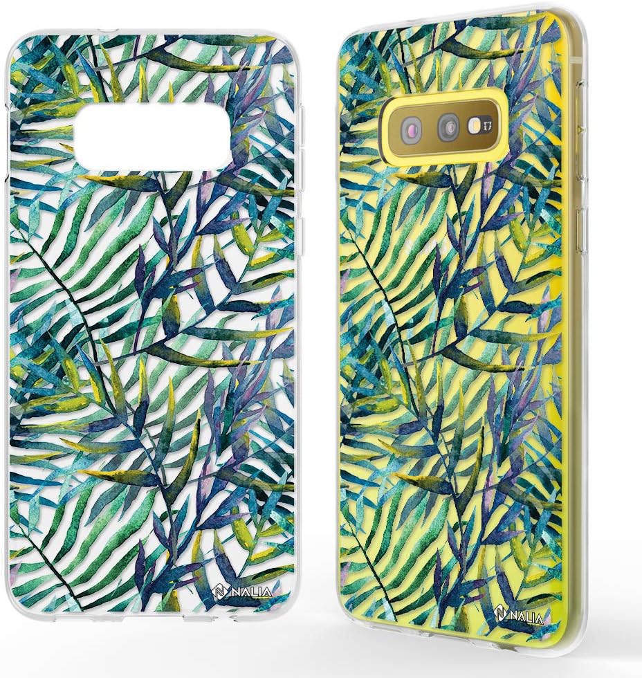 NALIA Pattern Case compatible with Samsung Galaxy S10e, Ultra-Thin Silicone Motif Design Phone Cover Protector Soft Skin, Slim Shockproof Gel Bumper Protective Backcover, Designs:Watercolor Leaves