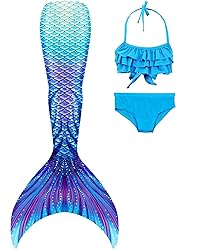 Superband Girls Mermaid Bathing Suit 3PCS