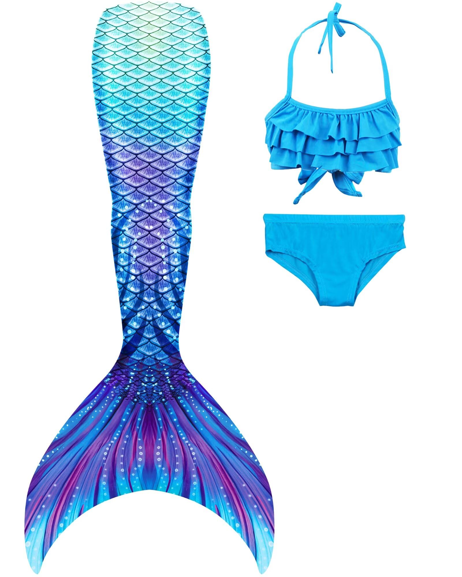 Superband Girls Mermaid Bathing Suit 3PCS