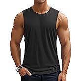 MAGCOMSEN Men's Workout Tank Tops Quick Dry Lightweight Sleeveless Shirts Gym Bodybuilding Muscle Tee Shirt