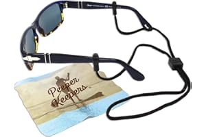 Peeper Keepers Eyeglass Retainer & Sunglass Holder Supercord Adjustable w/Microfiber Cloth