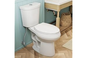 HOROW 19 Inch Tall Toilets, Extra High Toilets with Comfort Chair Height Seat, 1.1/1.6 GPF Dual Flush Two-Piece Toilet, 12" R