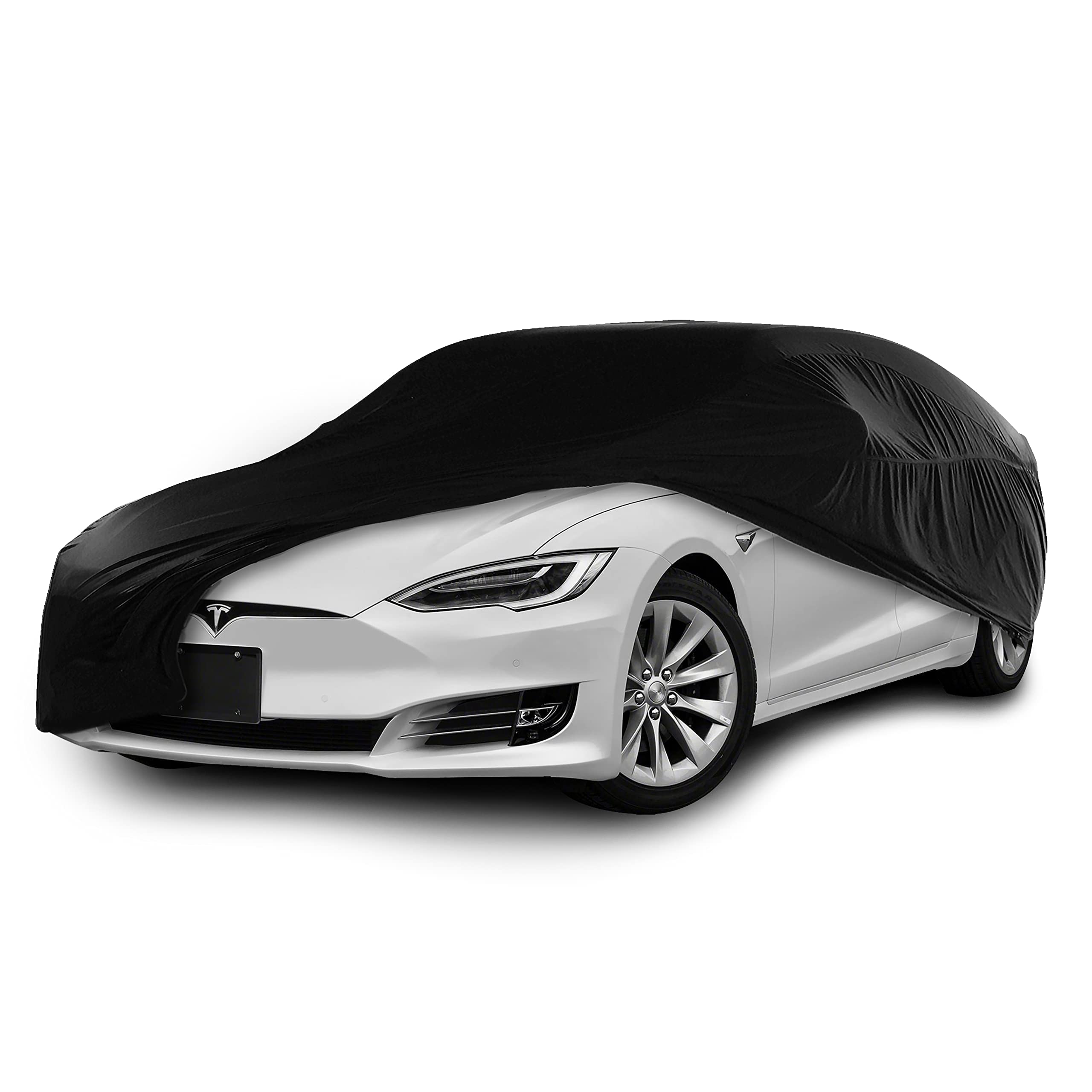 Cosmos - Indoor Car Cover compatible with main Large Saloon models, Elastic, Breathable and Dustproof Fabric, Soft Lining, Snug Fit, Black